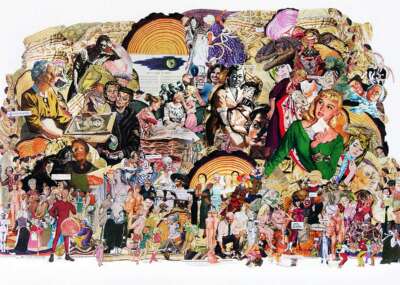 How Old is Old? (2012) by Sally Edelstein
Hand cut collage of appropriated images, 24 x 30 inches