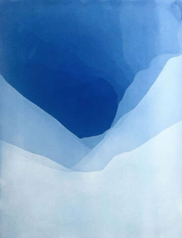Christine So, Tidal Wave, 2022, Cyanotype, 30 x 24 inches framed
