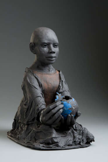 Lorraine Bonner, Wounded Healer, 2017,Clay, 19 x 12 x 16 inches