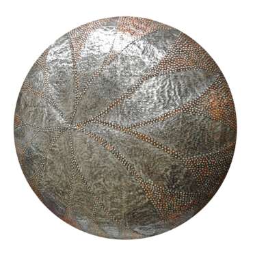 Sawyer Rose, Mandala, 2015, Silver solder, copper, industrial polystyrene, wood, 30 x 30 x 6 inches